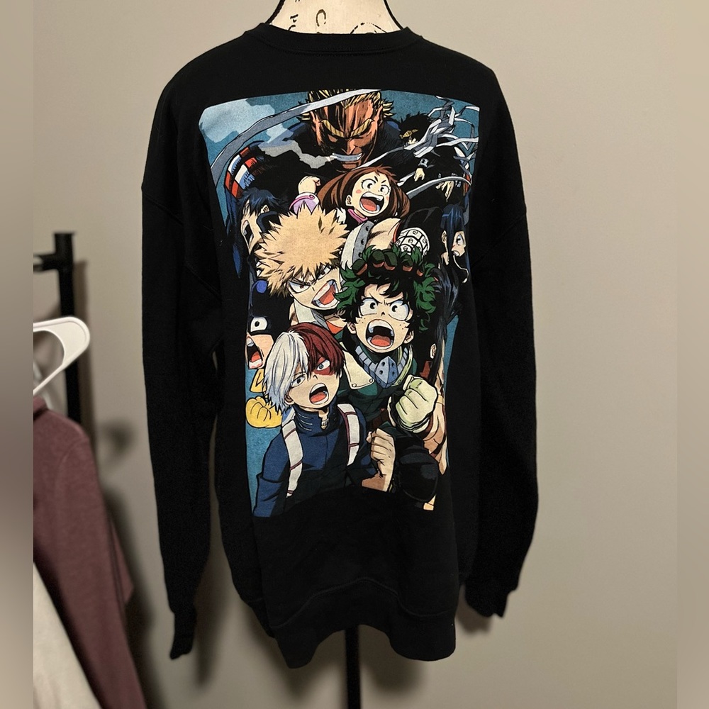 Men’s my hero academia black sweatshirt